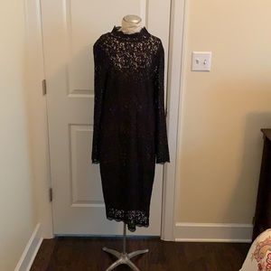 Black lace dress